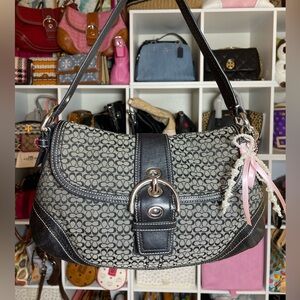 Coach Y2K Black Soho Signature Mini C Logo Shoulder Bag- F10926 🖤